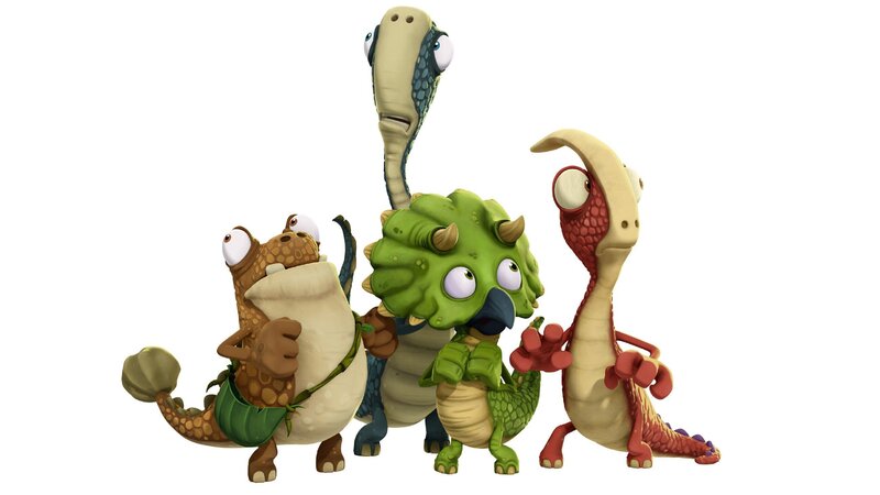 Die vier Freunde müssen zusammenarbeiten und ihre Talente nutzen, um das Mysterium des Gigantosaurus zu lüften. – Bild: Mediengruppe RTL