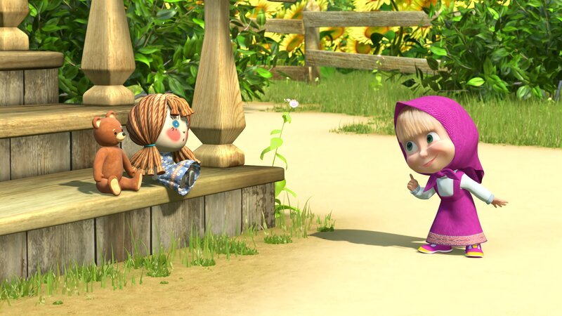 Mascha erzählt ihrem Publikum ihre schönsten Märchen. – Bild: KiKA/​Animaccord LTD