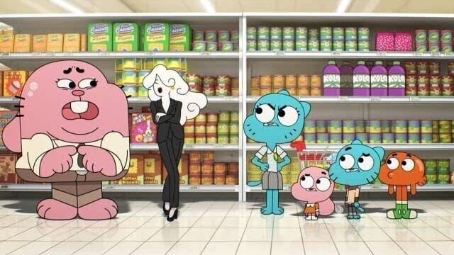 v.li.: Richard, Yuki, Nicole, Anais, Gumball, Darwin – Bild: Turner Broadcasting System