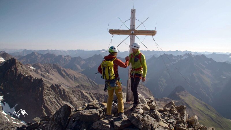 Kristina Sprenger und Christoph Schranz am Renkfälle Klettersteig – Bild: Bergblick