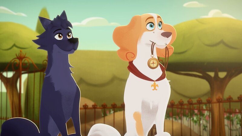 Belfort und Lupin haben einen Kompass gefunden, der dem Flamingo die Orientierung erleichtern kann. – Bild: SWR/​Ellipse Anime Productions/​Belvision/​Dargaud Media/​RTBF