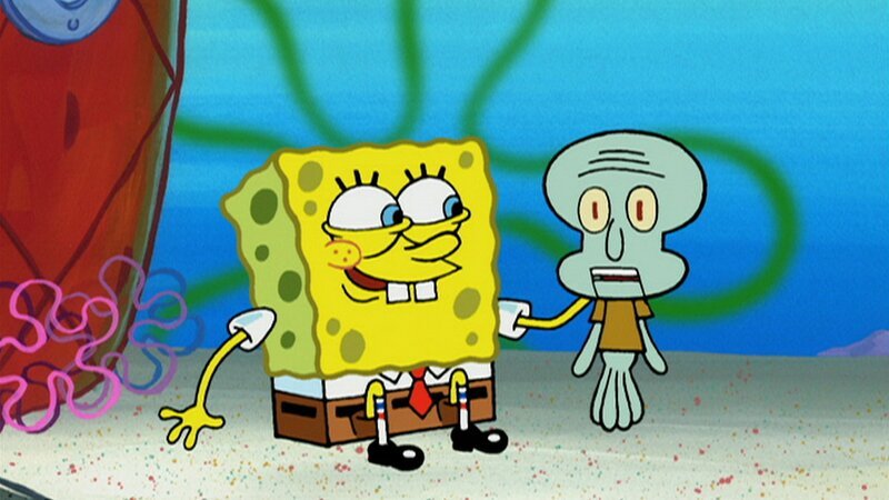 L-R: SpongeBob, Mini Squidward – Bild: ViacomCBS