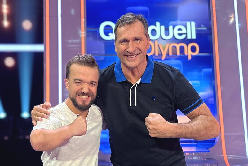 Team „Goldjungs“: Mathias Mester (l.) und Lars Riedel (r.) – Bild: ARD/ITV Studios Team „Goldjungs“: Mathias Mester (l.) und Lars Riedel (r.) – Bild: ARD/ITV Studios