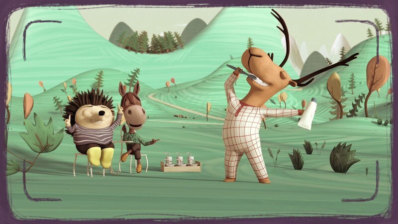 Edgar macht das morgendliche Zähneputzen zum Event. – Bild: NDR/​France Télévisions Distribution