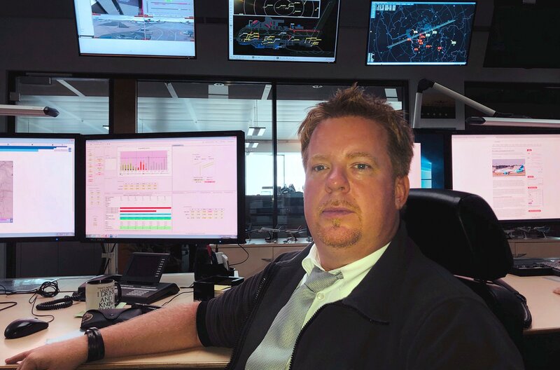 Tobias Graszt, Airport Duty Manager auf dem Frankfurter Flughafen. – Bild: HR