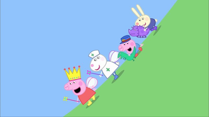 L-R: Peppa Pig, Suzy Sheep, George Pig, Richard Rabbit – Bild: Paramount