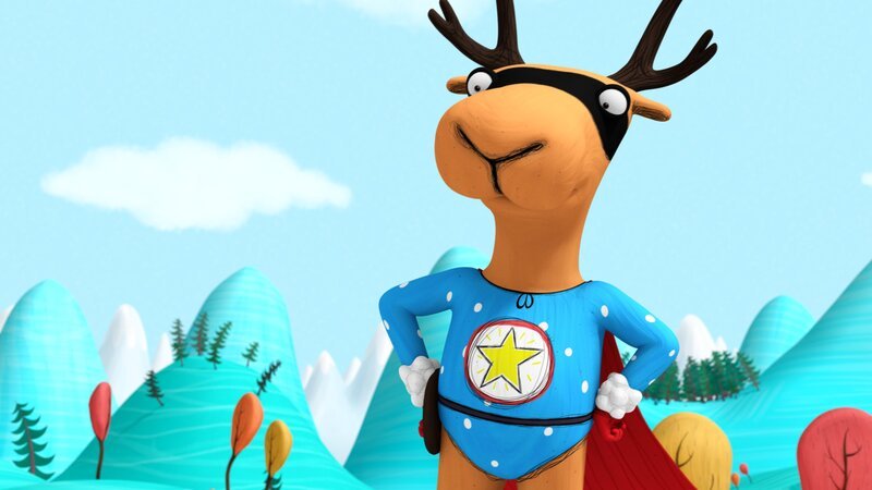 Super-Edgar muss mal wieder Rudi in der Not retten. – Bild: NDR/​France Télévisions Distribution