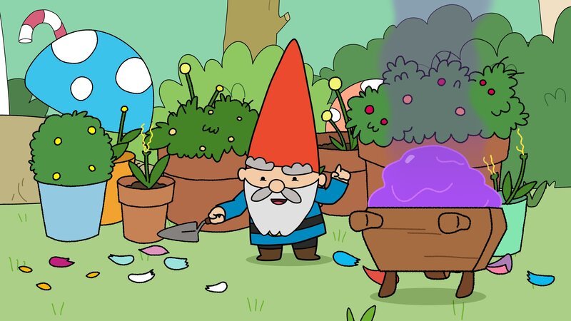 Herberts tollen Gartenkünste sollen im Gärtner-Fachmagazin vorgestellt werden. Doch ein durchziehender Winddrache macht seine ganze Arbeit zunichte. Nun will Herbert mit einem Spezialkompost alles retten. – Bild: ZDF/​Tiger Aspect Kids & Family Limited, Movimenti Production, Zodiak Kids & Family France and Monello Productions