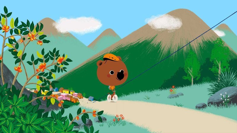 Mouk und Chavapa sind in Peru und wollen sich auf einem Berg mit ihrer Freundin Api treffen, die eine Überraschung für sie hat. – Bild: KiKA/​Millimages