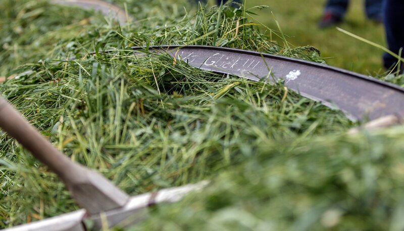 Servus TV, Landjugend Rattenberg, Sensenmaehen, Ausscheidung in Rattenberg. – Bild zeigt: eine Sense. – Bild: Landjugend/​Elisabeth Haslinger