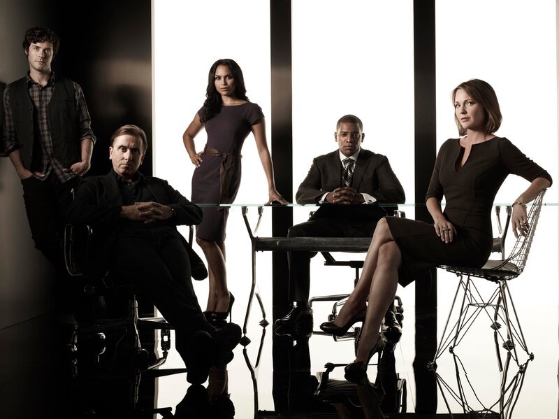 2. Staffel: Von links: Eli Loker (Brendan Hines), Dr. Cal Lightman (Tim Roth), Ria Torres (Monika Raymund), FBI-Agent Ben Reynolds (Mekhi Phifer) und Dr. Gillian Foster (Kelli Williams) – Bild: Nitro