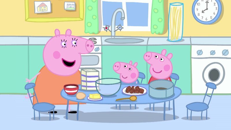 v.li.: Mummy Pig, George Pig, Peppa Pig. – Bild: Paramount