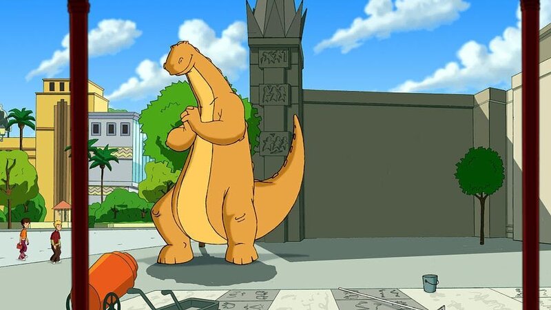 „Tom“, „Tom in Hollywood.“ Tom ist mit seinen Freunden nach Hollywood gekommen. In der Filmmetropole dreht sich natürlich alles um Glanz und Glamour. Während sich Wanda sich auf Autogrammjagd macht, verewigt Tom seine Hand- und Fußabdrücke im Gehsteig des Hollywood Boulevard. Während er davon träumt, ein Star zu sein, stellt ihm Bösewicht Carter erneut eine Falle. – Bild: ORF (FS1/​FS2) /​ ORF1