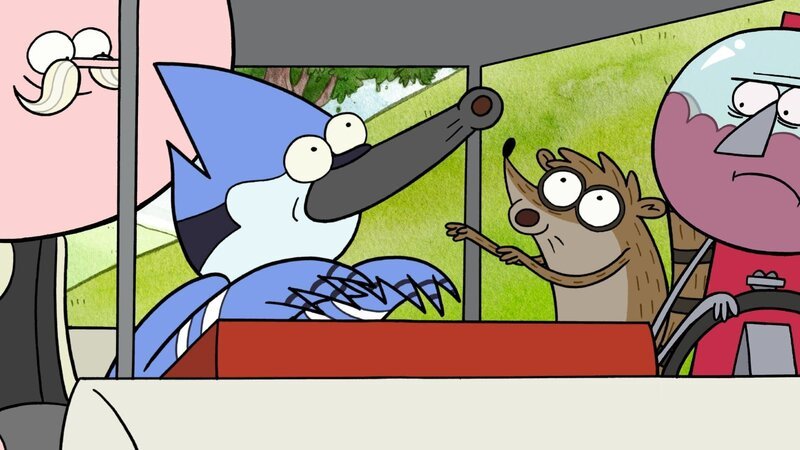 L-R: Mordecai and Rigby – Bild: Turner /​ CARTOON NETWORK, INC. A TIME WARNER COMPANY. ALL RIGHTS RESERVED.