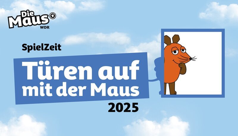 Am 3. Oktober öffnen sich auf Initiative der „Sendung mit der Maus“ bundesweit wieder viele 100 Türen. In einer „Lokalzeit extra: Türen auf mit der Maus!“ berichten wir ab 19:30 Uhr live von spannenden Geschichten, engagierten Menschen und begeisterten Kindern. Unter dem Motto „SpielZeit!“ zeigen wir, wie Forschungseinrichtungen, Vereine oder Produktionsstätten im Alltag kreativ zusammenspielen und dabei immer wieder Neues und Erstaunliches fertigbringen. Désirée Rösch präsentiert das Beste vom Maus Türöffnertag 2025. Zu Gast im Studio: die Maus persönlich zusammen mit Maus-Moderator André Gatzke! – Bild: WDR/​Michael Schwettmann