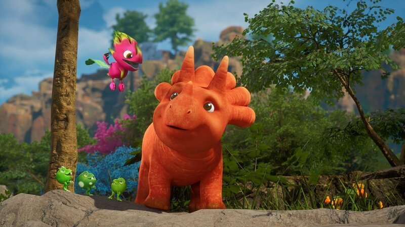 Ginger will unbedingt wissen, welchen natürlichen Laut ein Drachenfruchtfliegus von sich gibt. – Bild: ZDF/​Cheeky Little Media