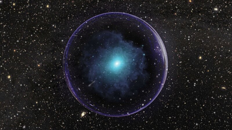 Dunkle Materie ist gewissermaßen ein kosmischer Kleber, der alle Komponenten des Universums zusammenhält. – Bild: windfallfilms