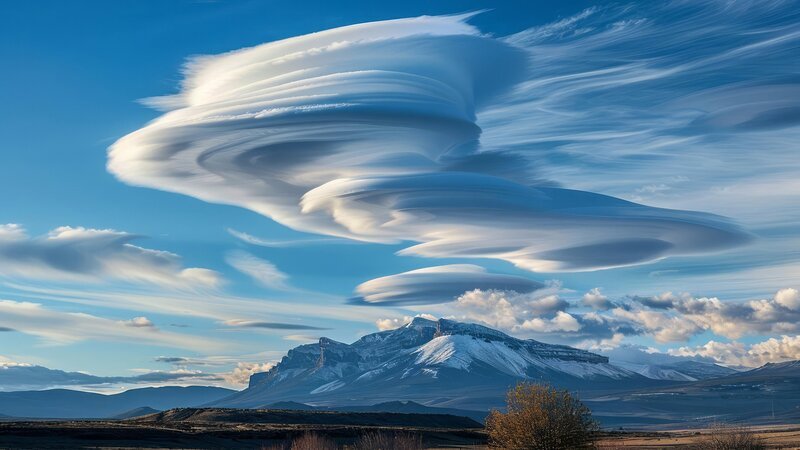 Linsenförmige Wolken – Bild: THE HISTORY CHANNEL /​ A+E Networks