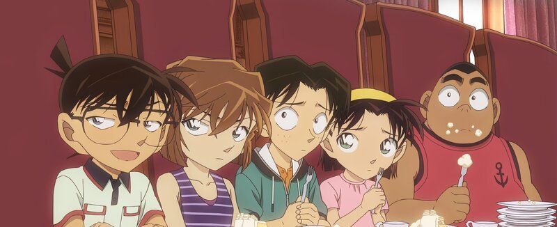 Als Meisterdieb Kaito Kid ankündigt, ein Bild aus der berühmten Sonnenblumen-Serie von Vincent Van Gogh zu stehlen, nimmt Detektiv Conan (l.) den Fall an … – Bild: GOSHO AOYAMA /​ DETECTIVE CONAN COMMITTEE