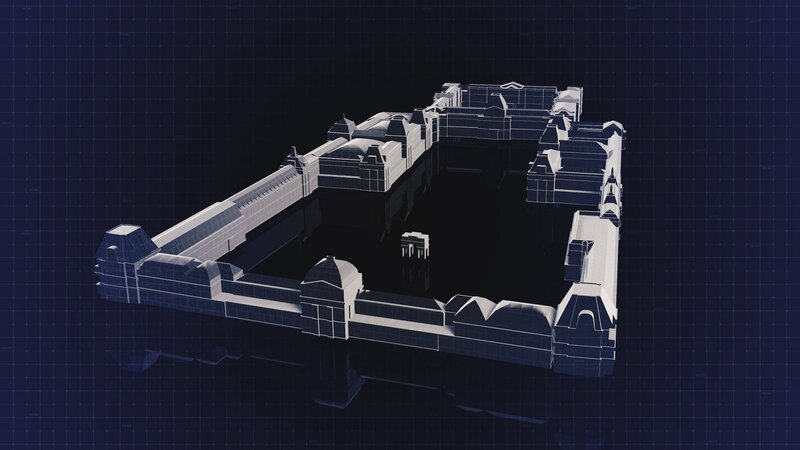 Das 3-D-Modell des Louvre – Bild: THE HISTORY CHANNEL