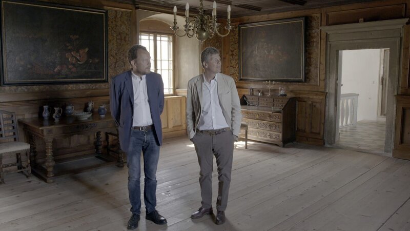 Karl Hohenlohe und der Eigentümer der Rosenburg Graf Hoyos. – Bild: ORF III