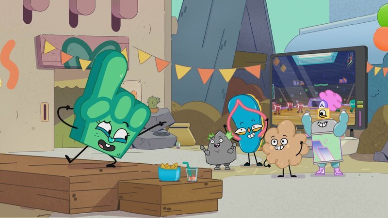 v.li.: Bester, Rocky, Flip Flop, Toot, Grafifi – Bild: Paramount