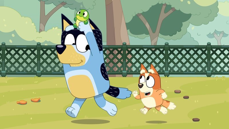 Dad and Bingo run around and have fun with Turtleboy! – Bild: Ludo Studio / Disney Dad and Bingo run around and have fun with Turtleboy! – Bild: Ludo Studio / Disney