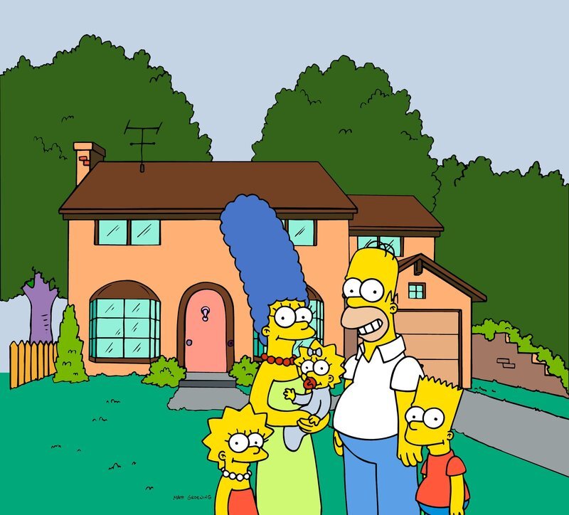 (18. Staffel) – Die Simpsons sind eine nicht alltägliche Familie: (v.l.n.r.) Lisa, Magre, Maggie, Homer und Bart … – Bild: ProSieben MAXX