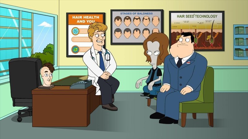 L-R: Chirurg für Haartransplantation, Roger, Stan – Bild: Fox and its related entities. All rights reserved.