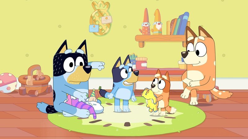 L-R: Bandit, Bluey, Bingo, Chilli – Bild: Courtesy of Disney+