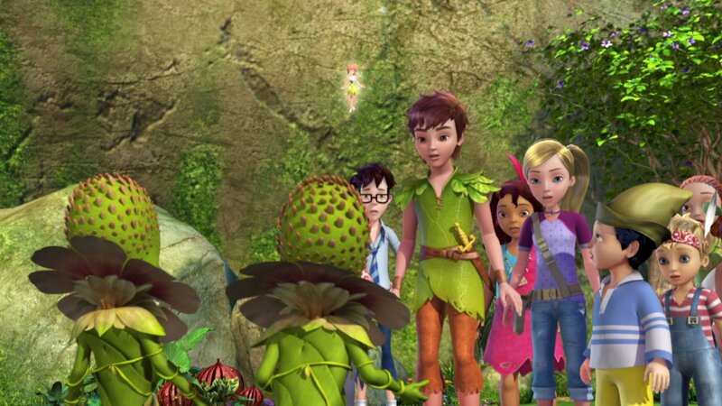 Peter Pan und die verlorenen Kinder von Nimmerland suchen im Geheimen Garten nach Wendy. – Bild: ZDF und DQ Entertainment