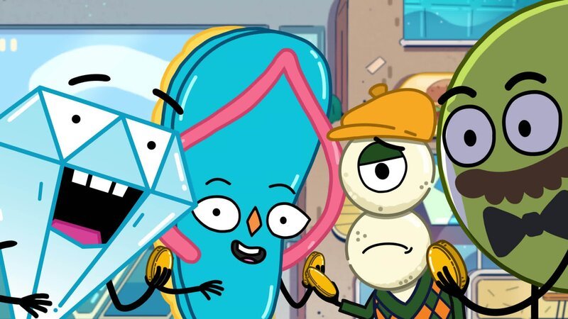 Diamondo (l.), Flip Flop (2.v.l.) – Bild: Paramount