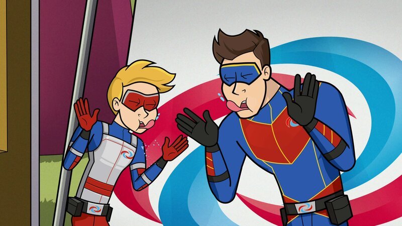 L-R: Henry /​ Kid Danger; Ray /​ Captain Man – Bild: ViacomCBS