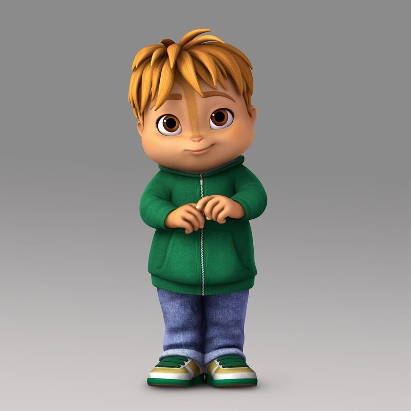 Theodore ist der jüngste im Bunde und gleichzeitig sehr schüchtern, ängstlich und naiv. Besonders die Chipettes haben deswegen immer ein Auge auf das Sorgenkind. – Bild: PGS Theodore ist der jüngste im Bunde und gleichzeitig sehr schüchtern, ängstlich und naiv. Besonders die Chipettes haben deswegen immer ein Auge auf das Sorgenkind. – Bild: PGS