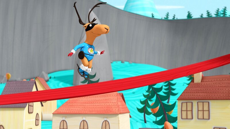 Nur ein „Maxi-Juchuu“-Stunt kann das Chaos beenden. – Bild: NDR/​France Télévisions Distribution