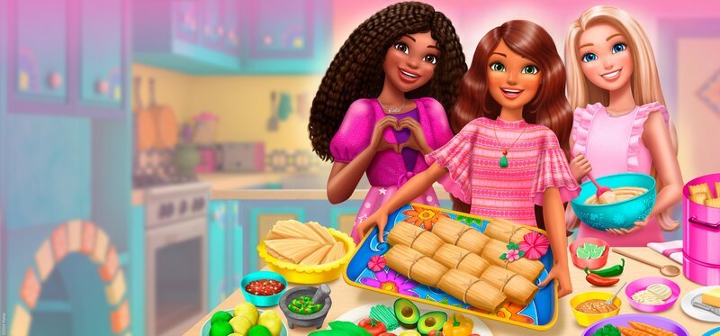 Barbie und ihre Freundinnen helfen bei der Eröffnung eines neuen Restaurants in New York. – Bild: SUPER RTL