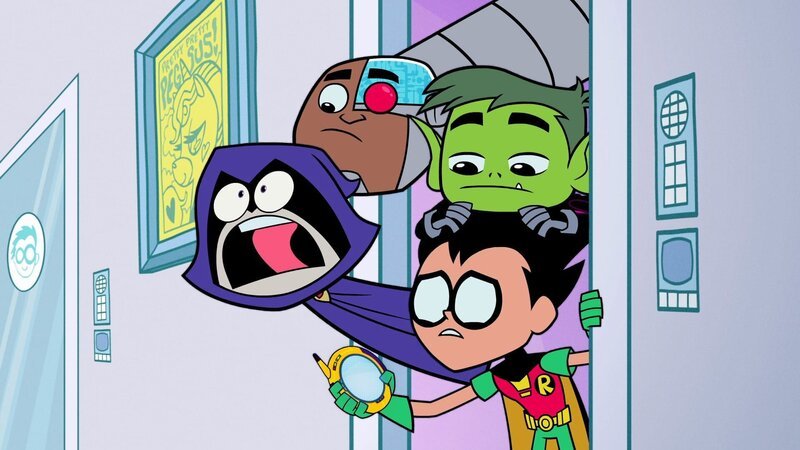 v.li.: Raven, Cyborg, Robin, Beast Boy – Bild: WBEI /​ DC