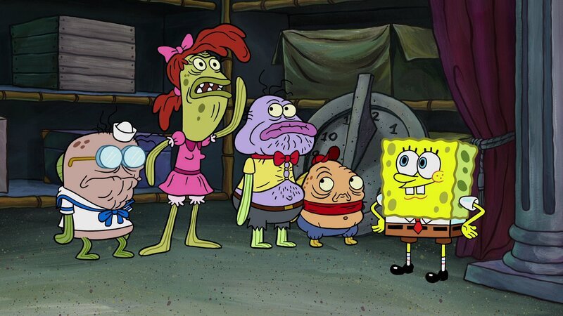 Ginger (2.v.l.), SpongeBob (r.) – Bild: ViacomCBS