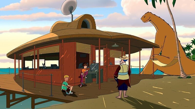 Auf Tahiti wird das Zirkuszelt von einem Sturm zerstört. Während der Reparaturarbeiten wollen Tom, Wanda und Tip einen Tauchurlaub auf der Nachbarinsel machen. Dort kommen sie Miss Hatch und ihren Komplizen in die Quere, die die polynesische Venus stehlen wollen. – Bild: ORF (FS1/​FS2) /​ ORF1