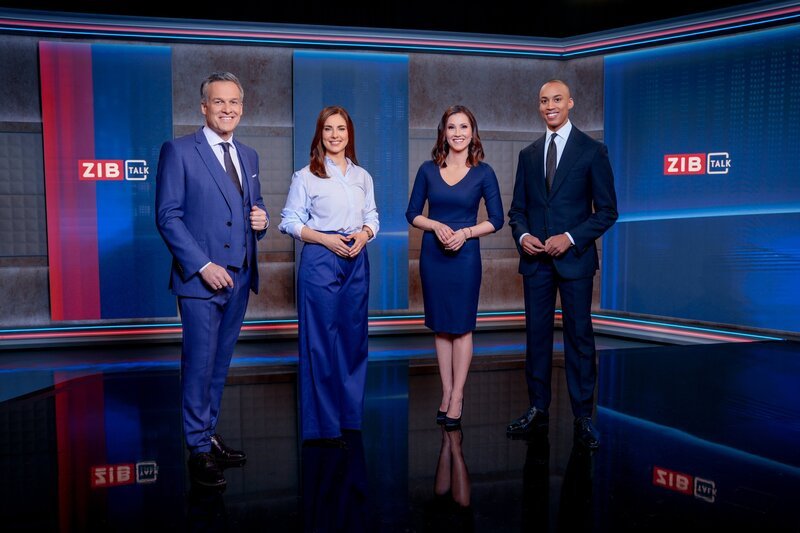 v.li.: Tarek Leitner, Simone Stribl, Alexandra Maritza Wachter, Stefan Lenglinger. – Bild: ORF/​Roman Zach-Kiesling