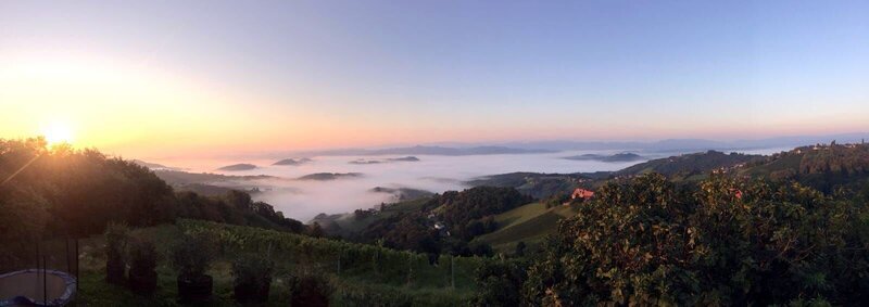 Sonnenaufgang in der steirischen Toskana. – Bild: ORF III