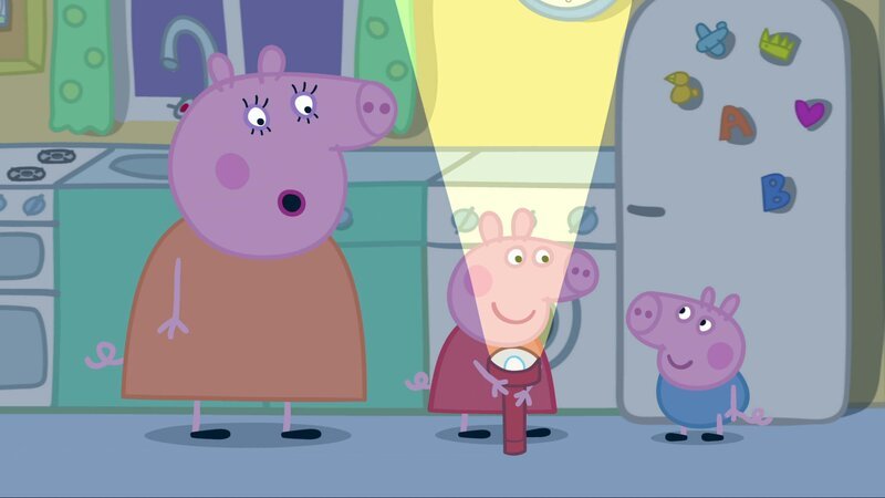v.li.: Mummy Pig, Peppa Pig, George Pig – Bild: Paramount