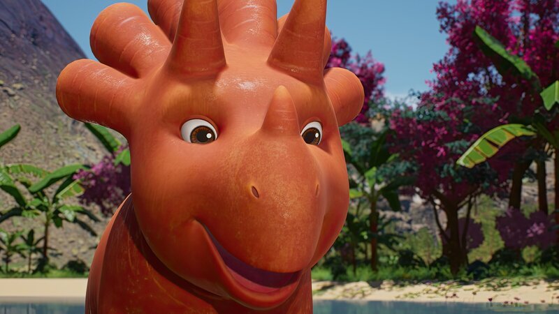 Das ist Ginger, das Trikarottops-Mädchen, das immer auf Entdeckungstour gehen will. – Bild: ZDF