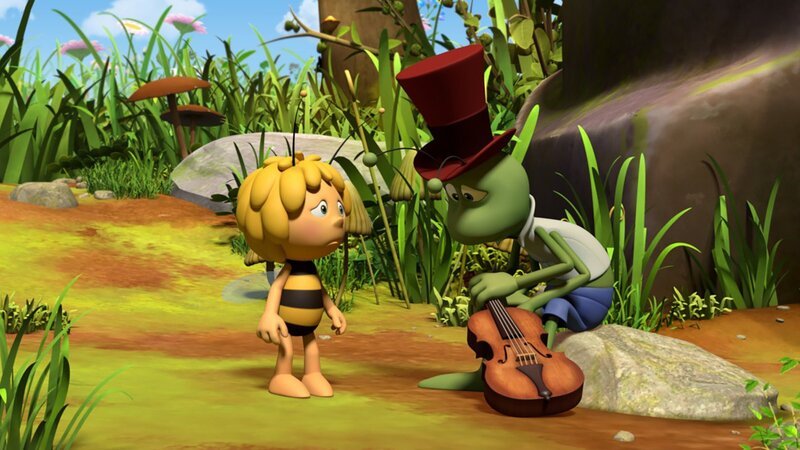 Maja tröstet Flip. – Bild: ZDF und Studio 100 Animation