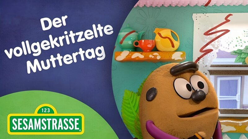 Die „Cleveren Kekse“ haben es mit einer Zimtschnecke zu tun, die alles vollkritzelt. – Bild: NDR/​Studio Hamburg Produktion/​Sesame workshop /​ KiKA