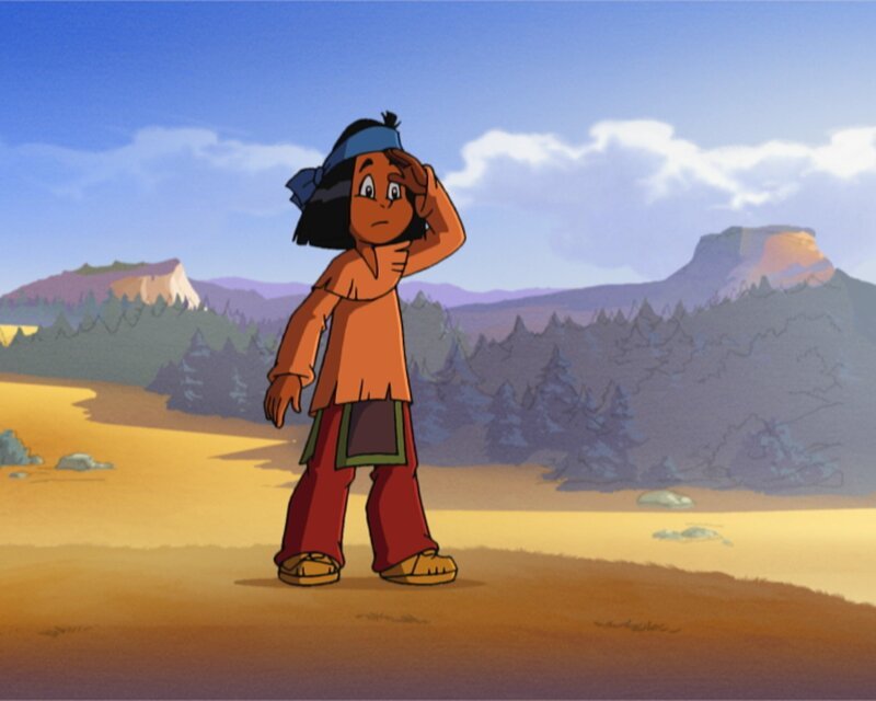 Yakari macht sich Sorgen, weil seine Mutter schon zu lange fort bleibt. – Bild: KI.KA/​Storimages