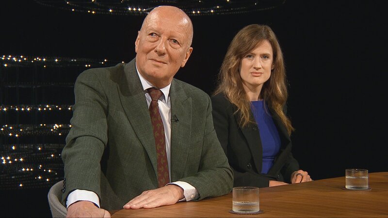 Publizist Roger de Weck und Journalistin Jennifer Wilton – Bild: SRF