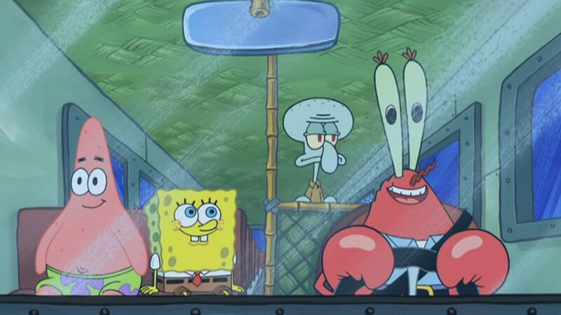 L-R: Patrick, SpongeBob, Squidward, Mr. Krabs – Bild: ViacomCBS