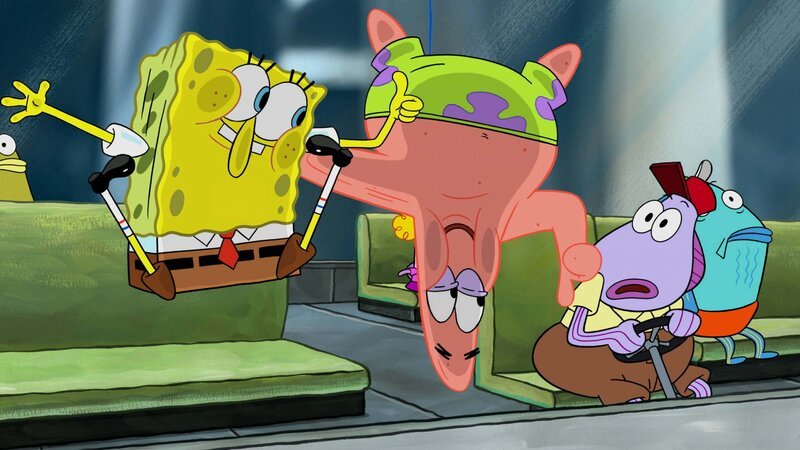 SpongeBob (vorne, l.), Patrick (vorne, m.) – Bild: Paramount