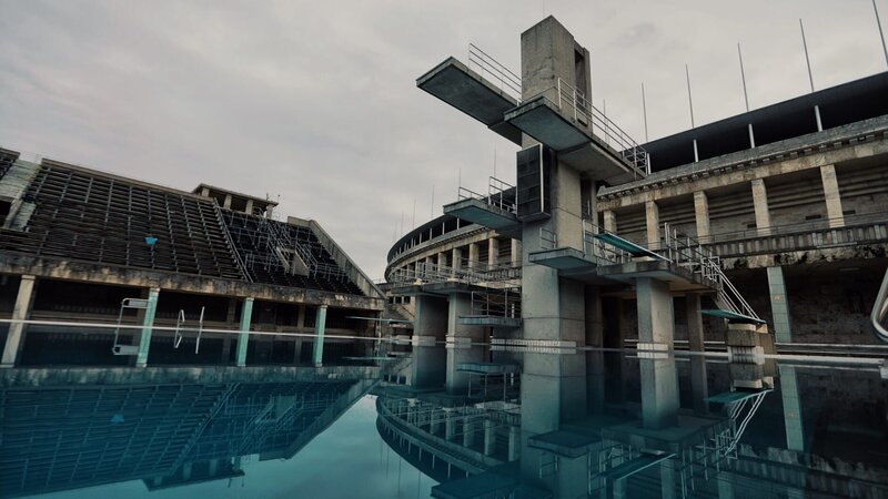 Eine Gesamtansicht des Olympiastadions. – Bild: Disney+